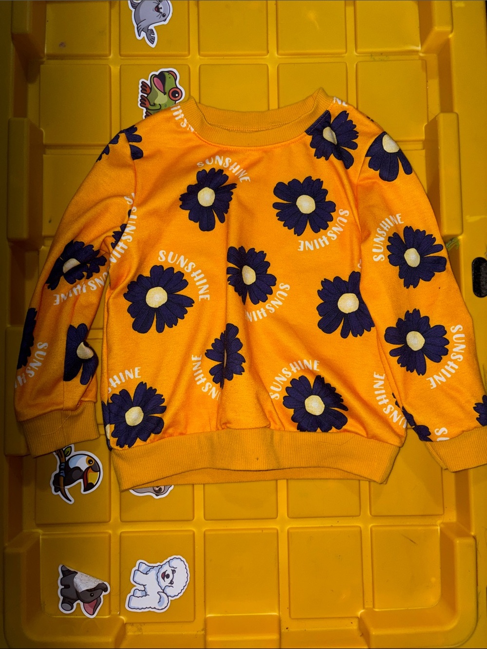 PatPat Yellow Orange Daisy Print Pullover
